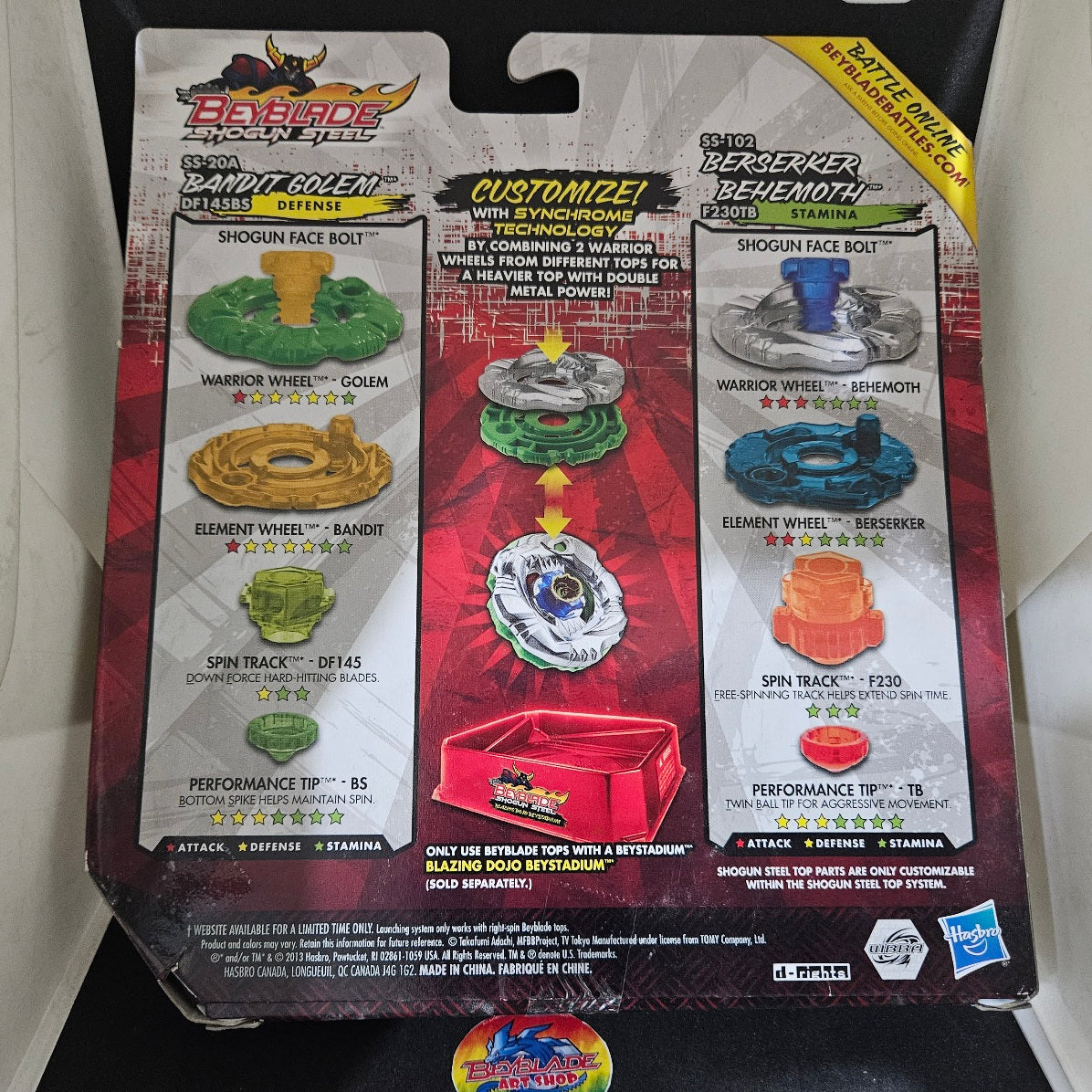Beyblade Shogun Steel Behemoth Golem Earth Synchrome 2-Pack