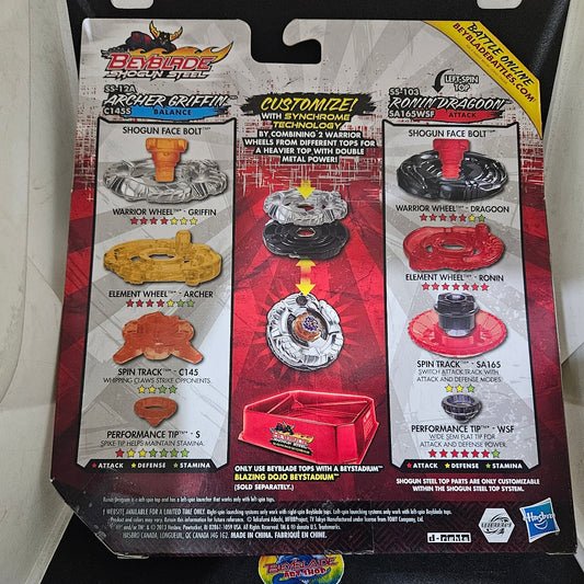 Beyblade Shogun Steel Griffin Dragoon Air Synchrome 2-Pack