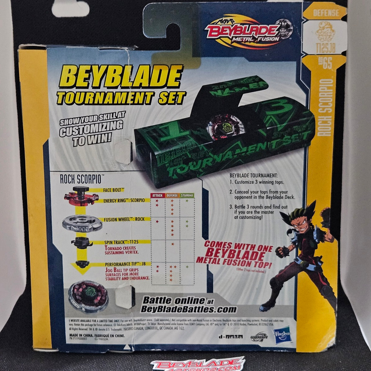 HASBRO Rock Scorpio BB-65 & Bey Deck Case